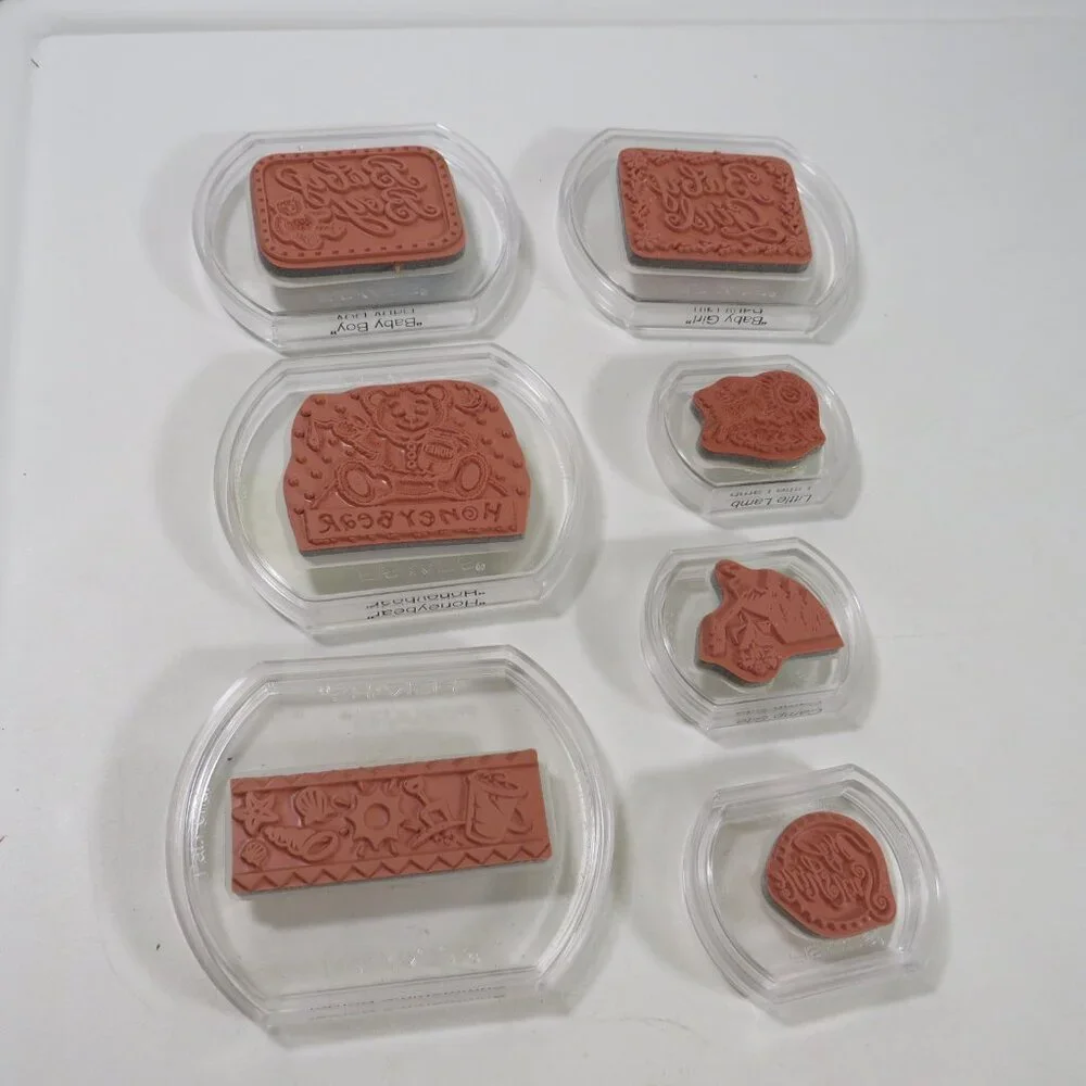 Fiskars Clear Rubber Stamps STACKABLE New